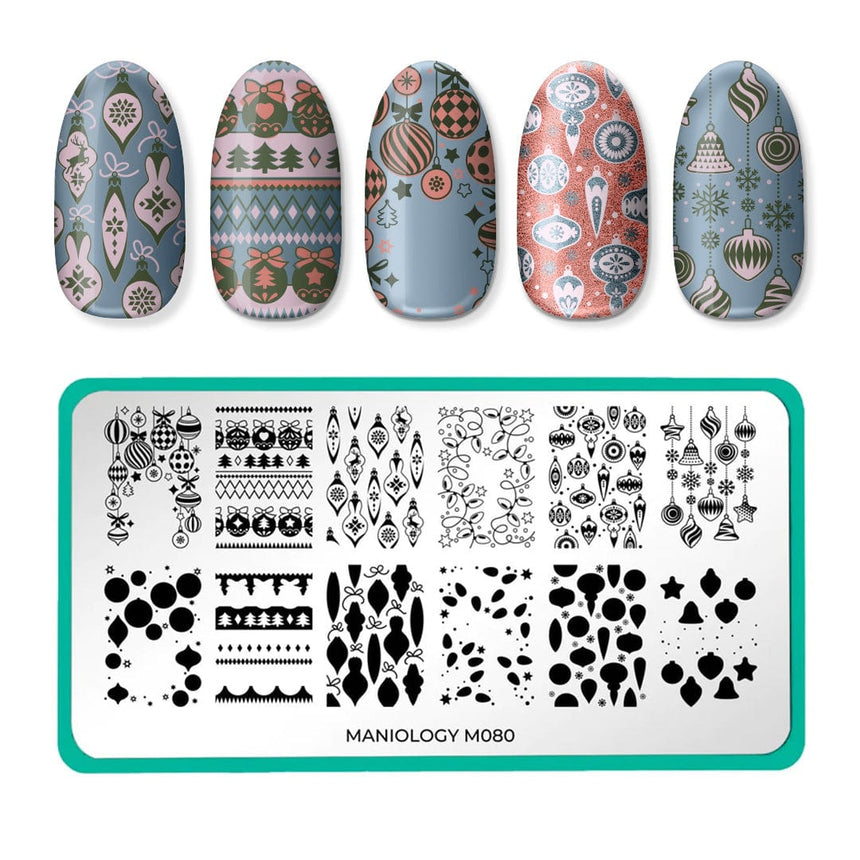 Winter Layers: Christmas Lights (m080) - Nail Stamping Plate