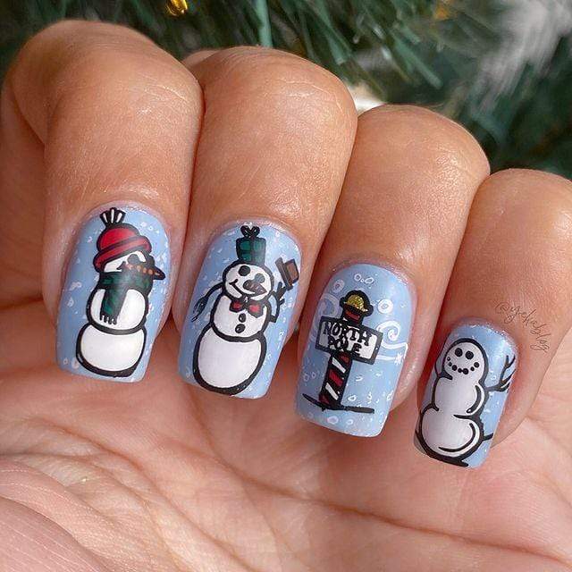 Winter Occasions XL: For Santa/Winter Wonderland (m174) - Nail Stamping Plate