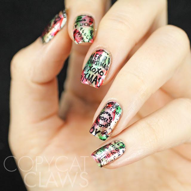 Let It Snow/Xmas Spirit (m172) - Nail Stamping Plate