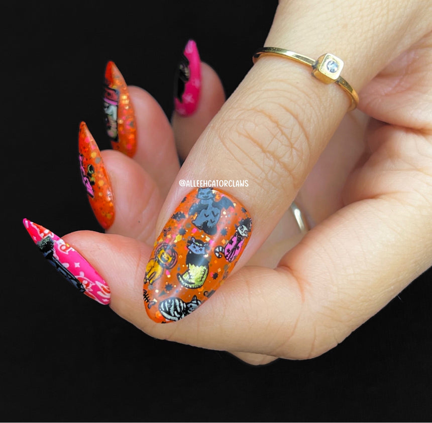 Witch's Familiar (M313) - Nail Stamping Plate