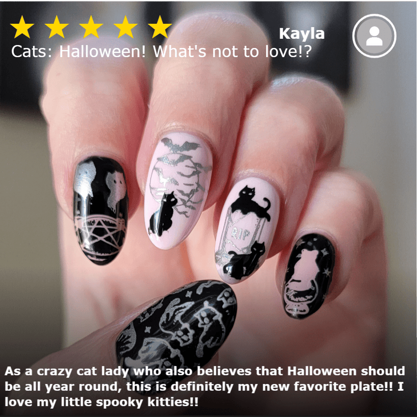 Witch's Familiar (M313) - Nail Stamping Plate
