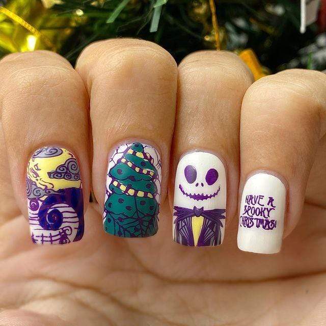 X-Mas Nightmare: Pumpkin King (m165) - Nail Stamping Plate