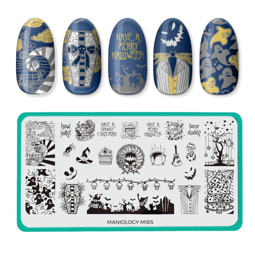 X-Mas Nightmare: Pumpkin King (m165) - Nail Stamping Plate