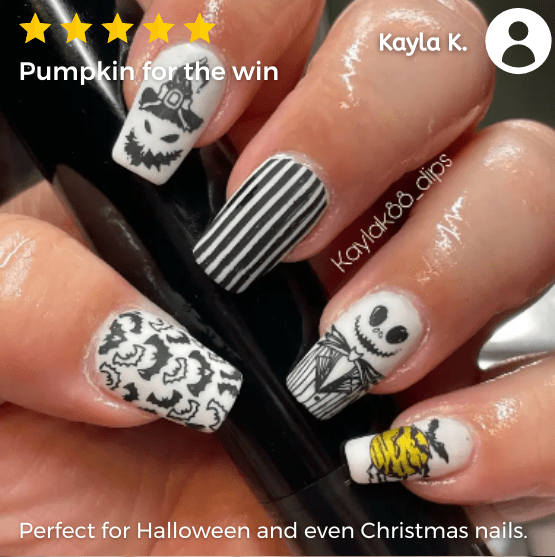 X-Mas Nightmare: Pumpkin King (m165) - Nail Stamping Plate