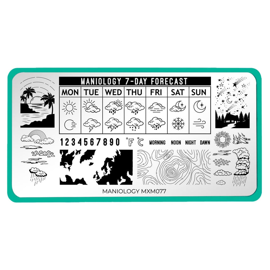 Storm Chaser: Weather Forecast (MXM077) - Nail Stamping Plate