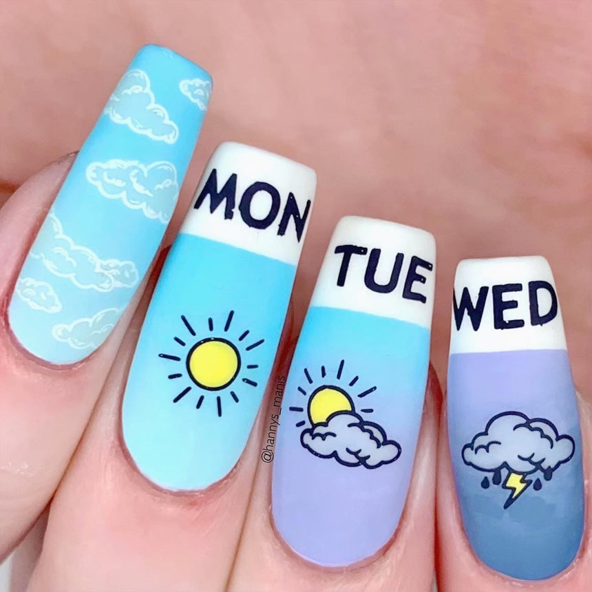 Storm Chaser: Weather Forecast (MXM077) - Nail Stamping Plate