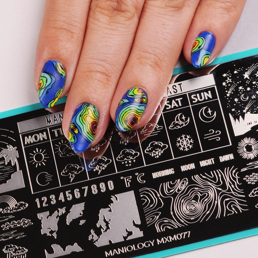 Storm Chaser: Weather Forecast (MXM077) - Nail Stamping Plate
