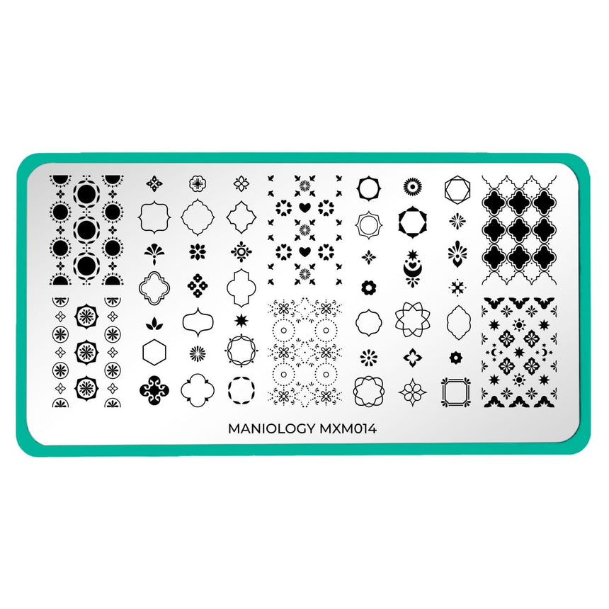 Mosaic (mxm014) nail stamping plate