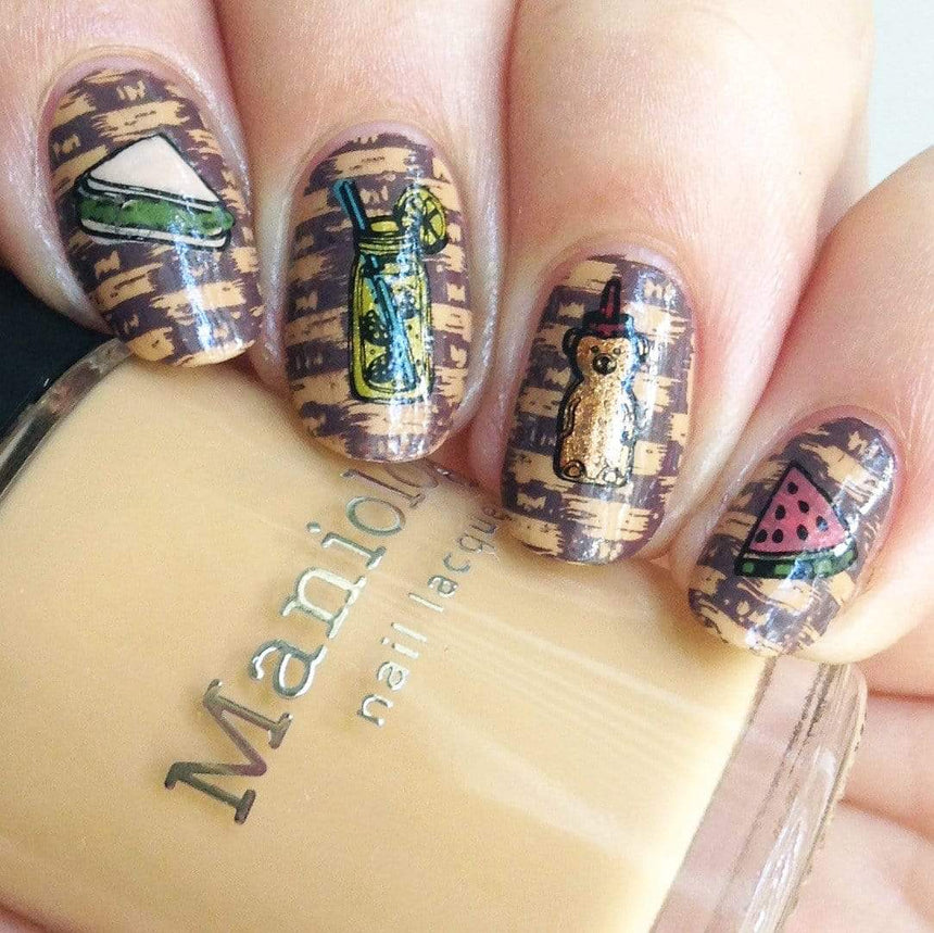 Summer Picnic: Picnic Spread (MXM038) - Nail Stamping Plate