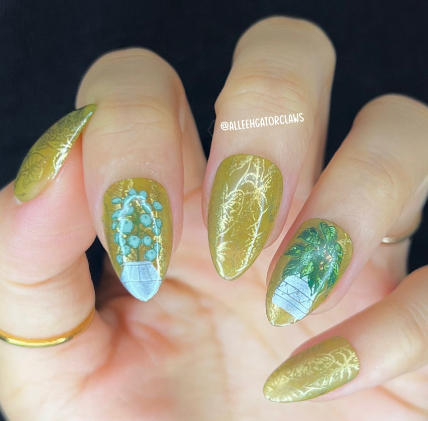 Plant Lover: Lush Living (MXM086) - Nail Stamping Plate