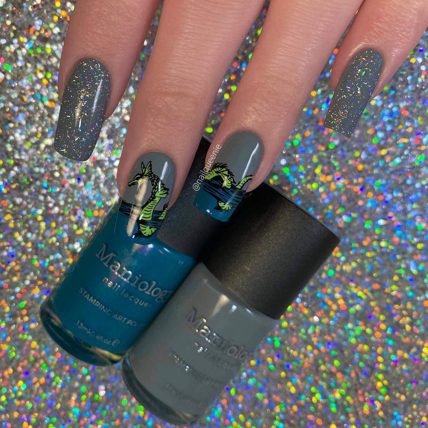 Mythical Creatures: Horns & Flames (MXM070) - Nail Stamping Plate