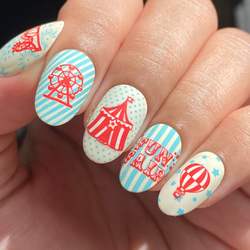 Fun Fair: Tickets to Fun (MXM094) - Nail Stamping Plate