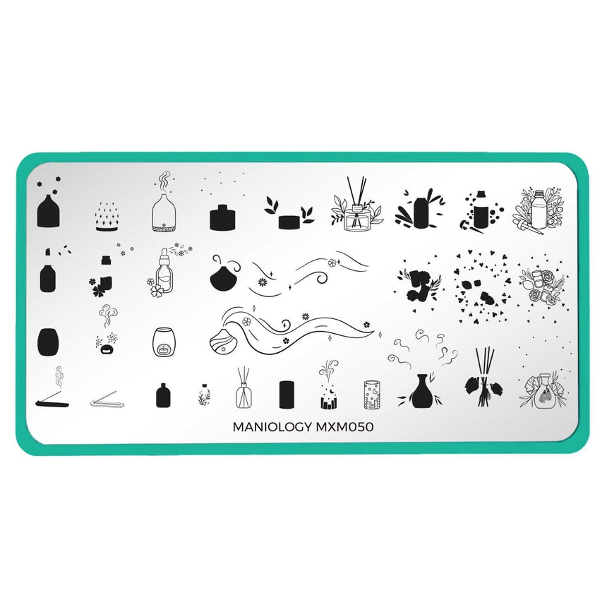 Aromatherapy: Vapor & Vessel (MXM050) - Nail Stamping Plate