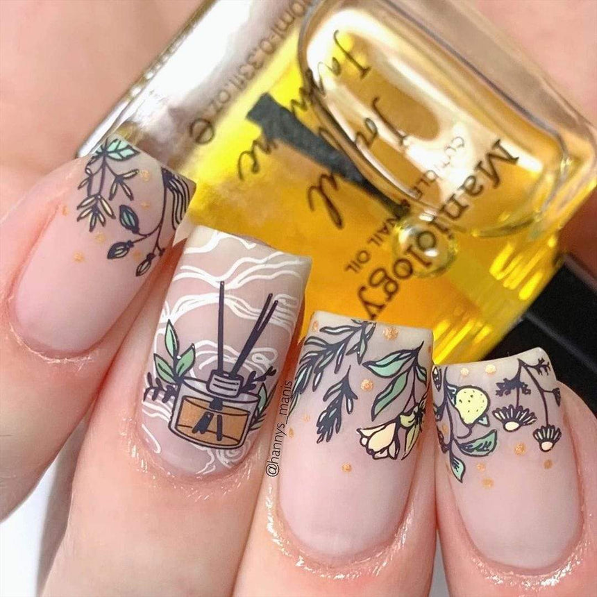 Aromatherapy: Vapor & Vessel (MXM050) - Nail Stamping Plate
