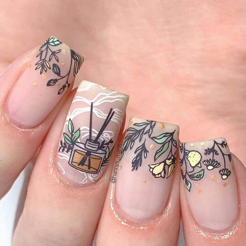 Aromatherapy: Vapor & Vessel (MXM050) - Nail Stamping Plate