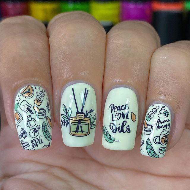 Aromatherapy: Vapor & Vessel (MXM050) - Nail Stamping Plate