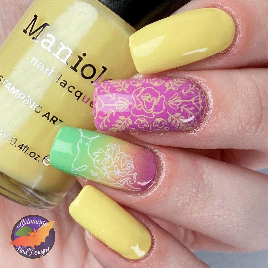 Floral Kaleidoscope: Folk Forest (MXM073) - Nail Stamping Plate