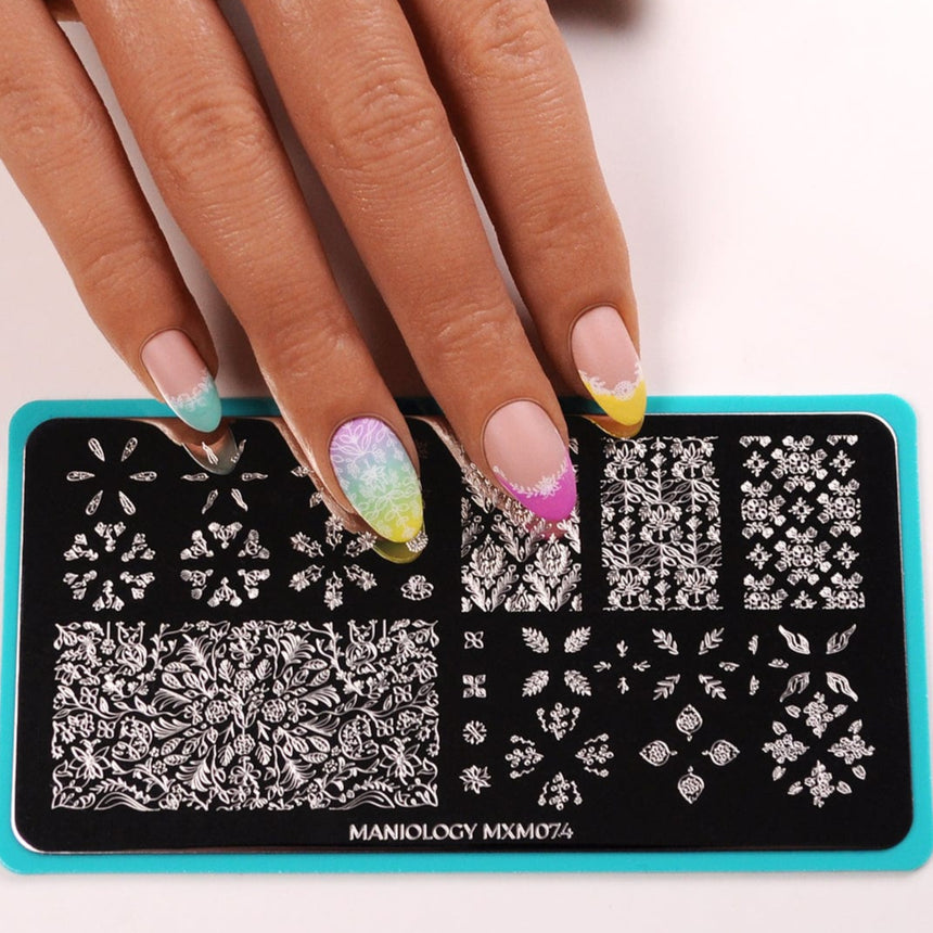 Floral Kaleidoscope: Petal Prism (MXM074) - Nail Stamping Plate