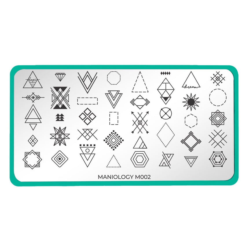 Minimalist Galaxy: Stellar Shapes (M002) - Nail Stamping Plate