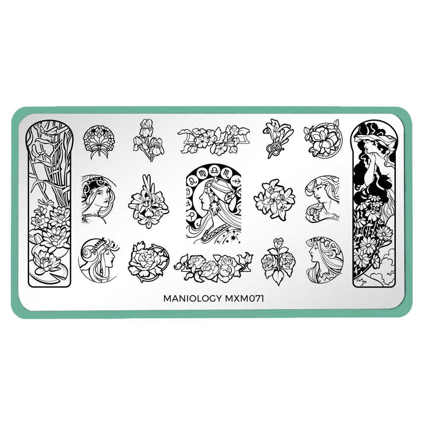 Art Nouveau: Floral Muse (MXM071) - Nail Stamping Plate