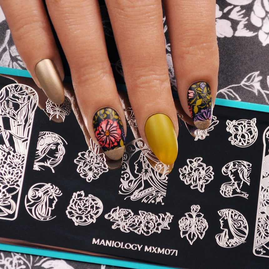 Art Nouveau: Floral Muse (MXM071) - Nail Stamping Plate