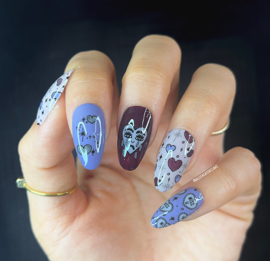 Hearts & Chains: Heartcrafted (MXM097) - Nail Stamping Plate