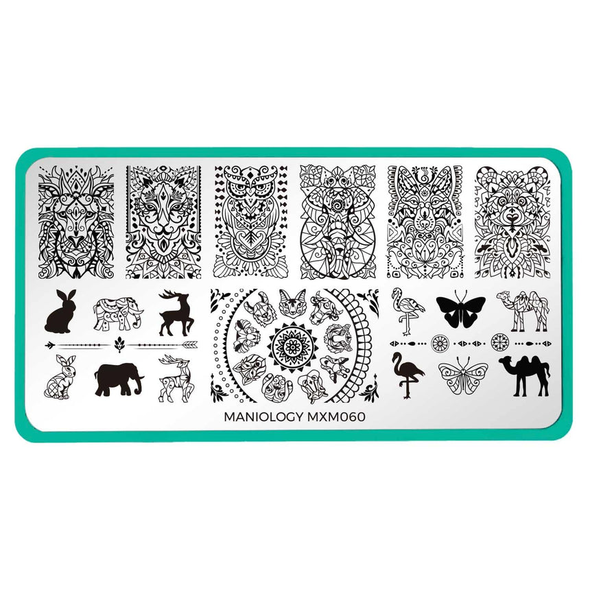 Mandala: Zen Creatures (MXM060) - Nail Stamping Plate