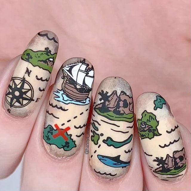 High Seas: Lost Treasure (MXM057) - Nail Stamping Plate