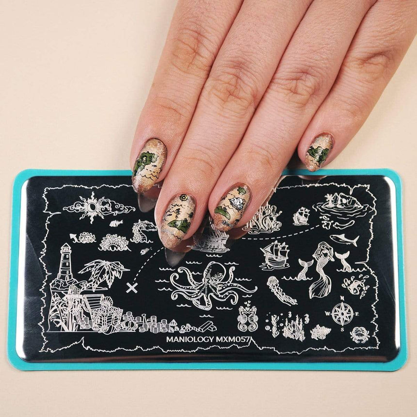 High Seas: Lost Treasure (MXM057) - Nail Stamping Plate