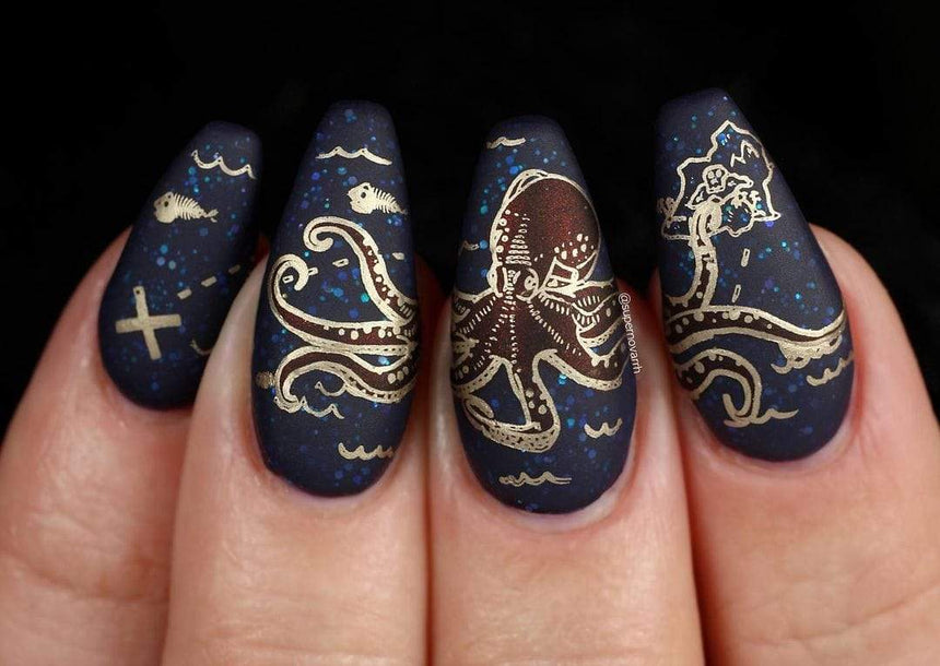 High Seas: Lost Treasure (MXM057) - Nail Stamping Plate