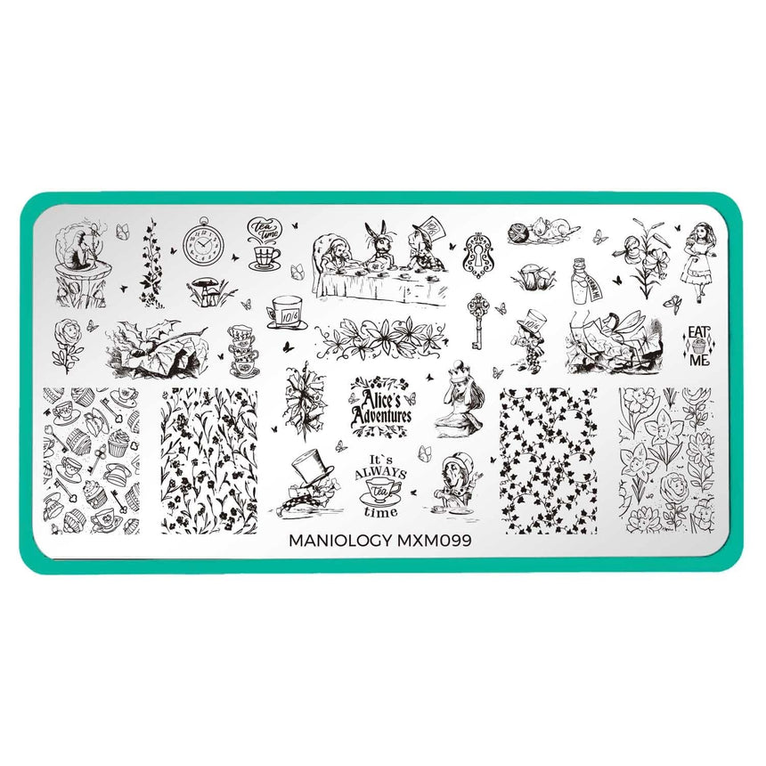 Through the Looking Glass: Mad for Tea (MXM099) - Nail Stamping Plate