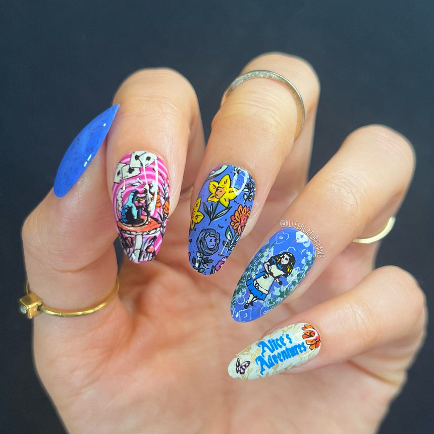 Through the Looking Glass: Mad for Tea (MXM099) - Nail Stamping Plate