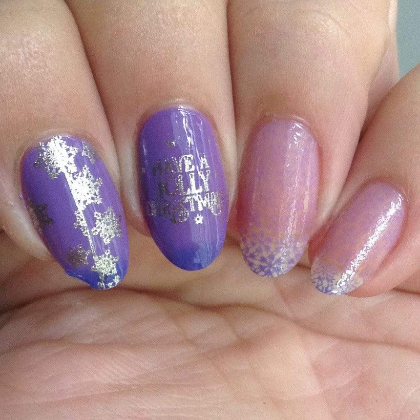 Snow Day: Crystal Grid (MXM044) - Nail Stamping Plate