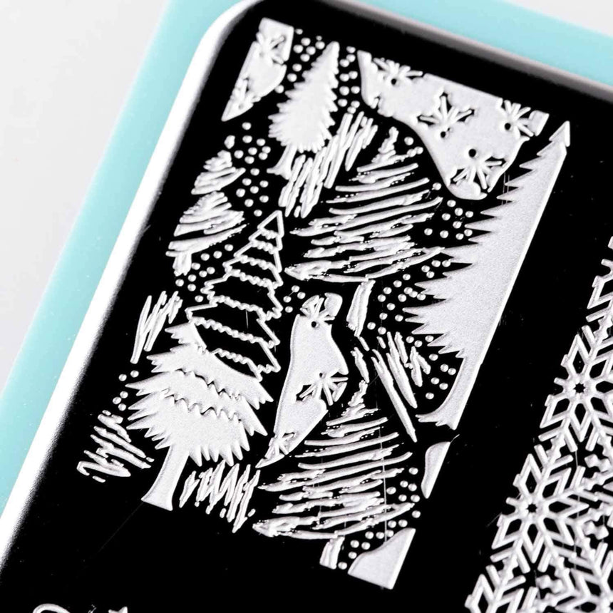 Snow Day: Crystal Grid (MXM044) - Nail Stamping Plate