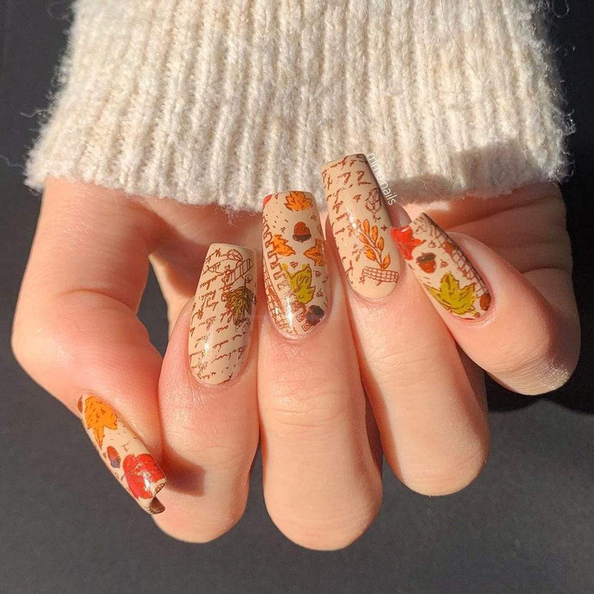 Autumn Memories: Harvest Keepsakes (MXM065) - Nail Stamping Plate