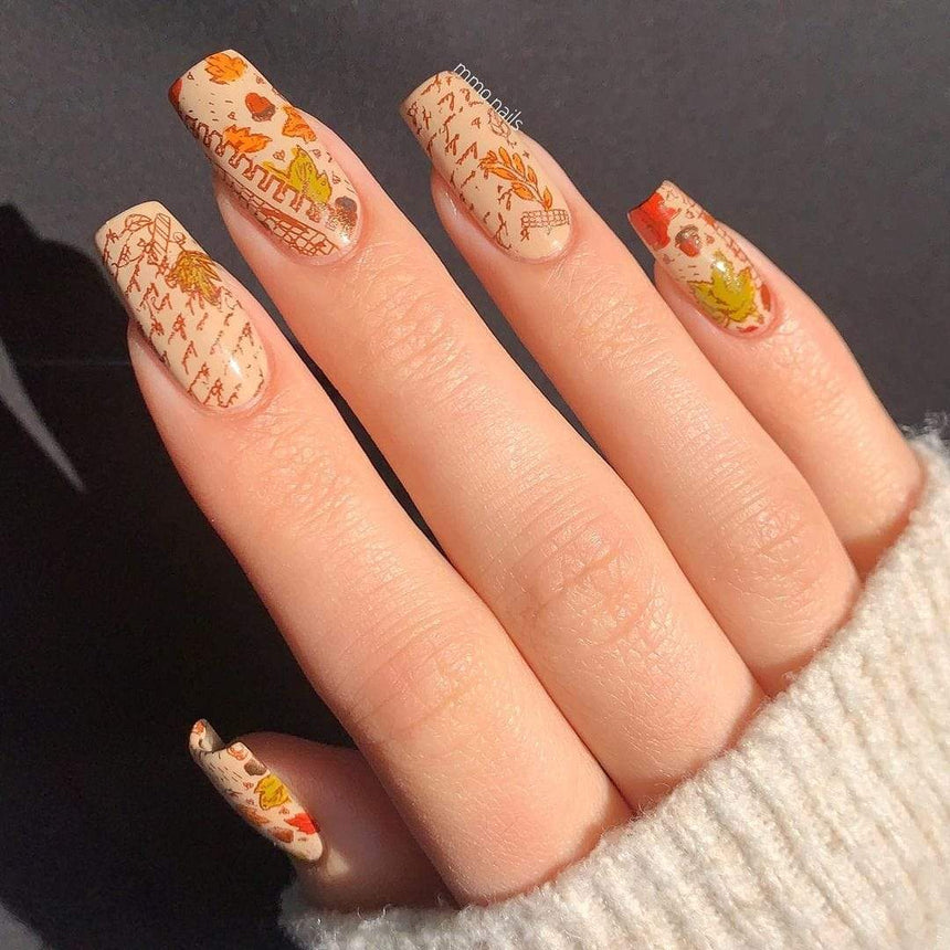 Autumn Memories: Harvest Keepsakes (MXM065) - Nail Stamping Plate