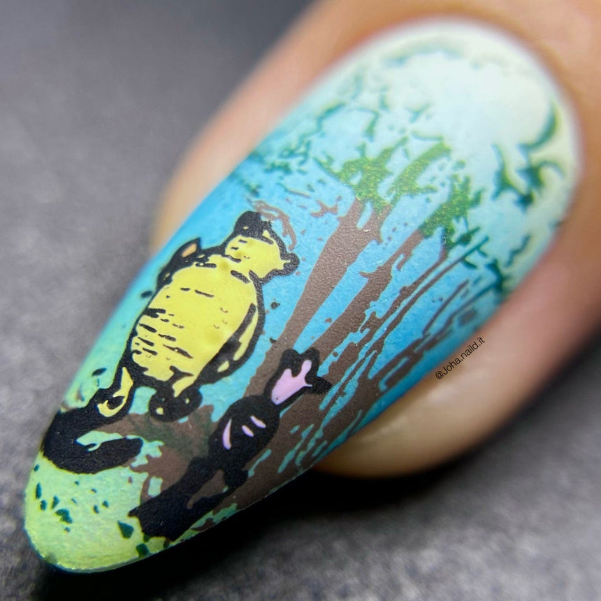 Hundred Acre Wood: Tales from the Wood (MXM090) - Nail Stamping Plate