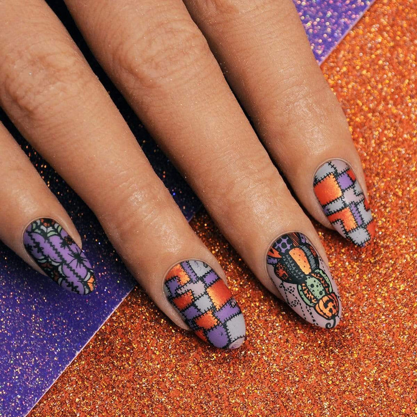 Pins & Needles: Bewitched Quilt (MXM063) - Nail Stamping Plate