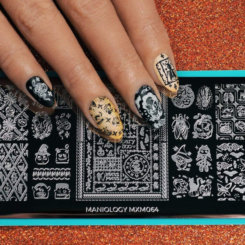 Pins & Needles: Pins & Hexes (MXM064) - Nail Stamping Plate