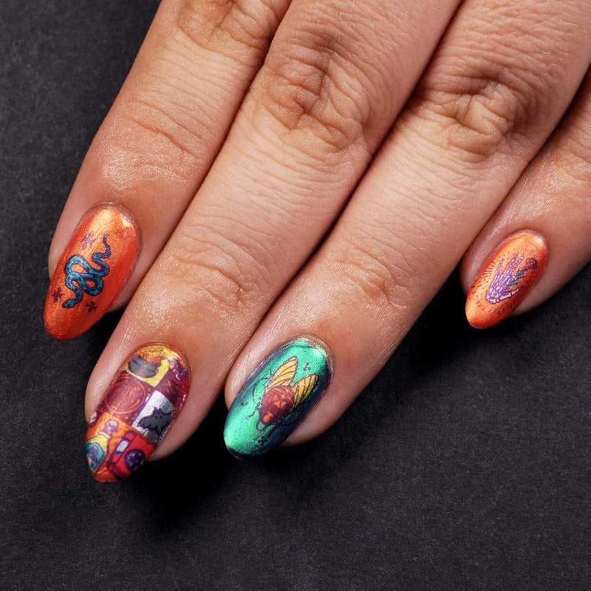 Pins & Needles: Pins & Hexes (MXM064) - Nail Stamping Plate