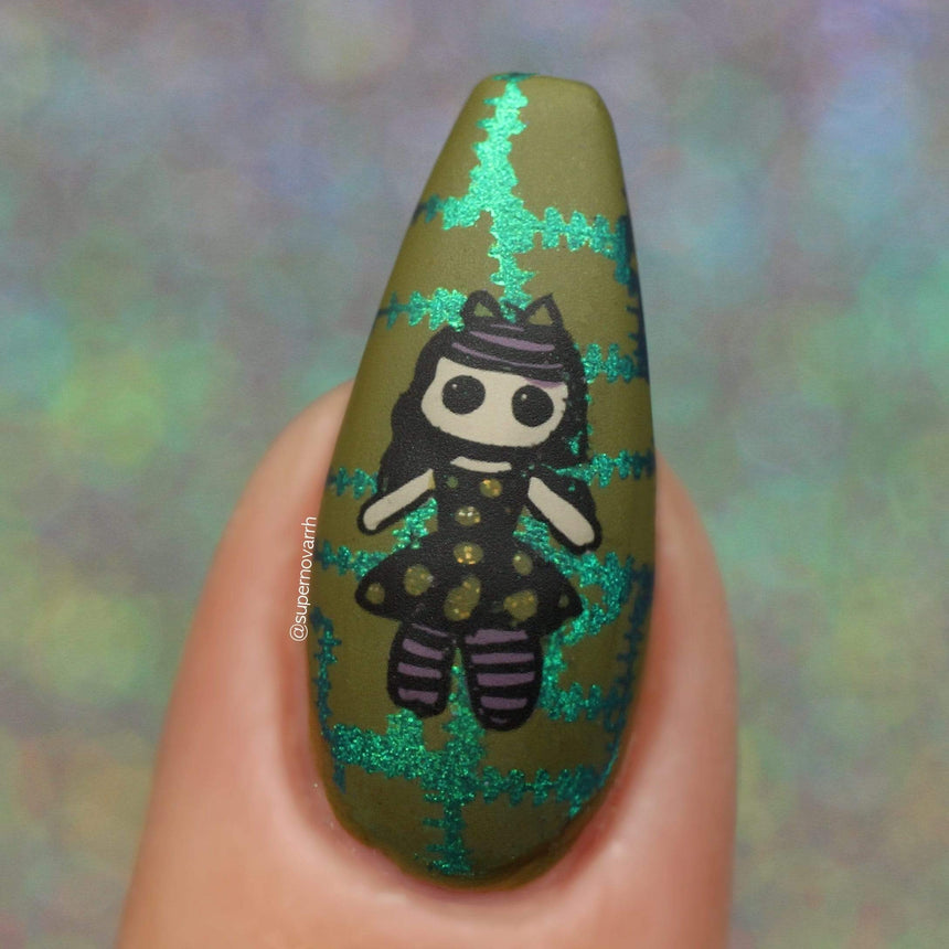 Pins & Needles: Pins & Hexes (MXM064) - Nail Stamping Plate