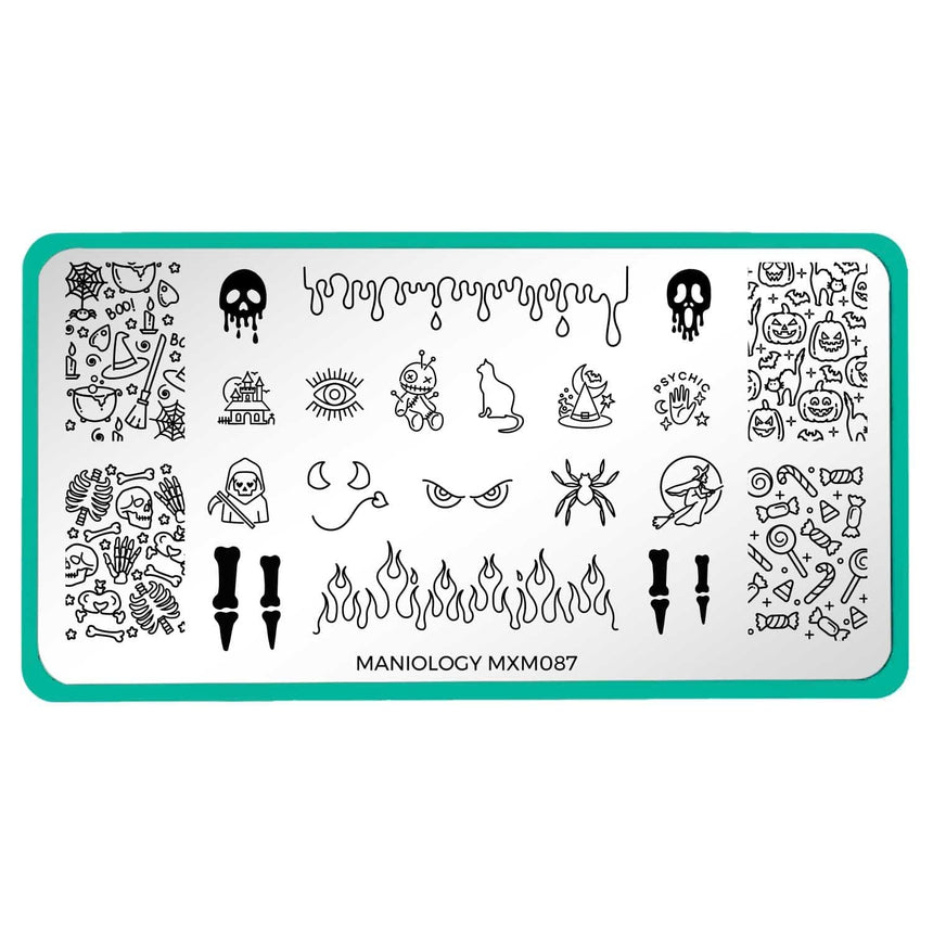 Electro-Cute: Fright Lights (MXM087) - Nail Stamping Plate
