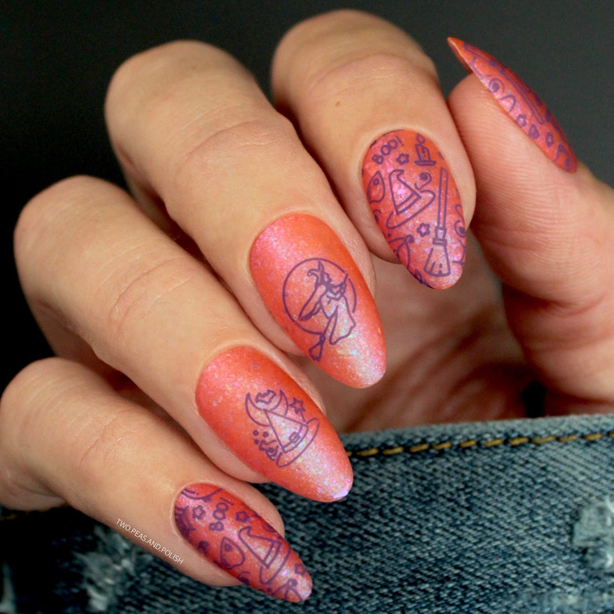 Electro-Cute: Fright Lights (MXM087) - Nail Stamping Plate