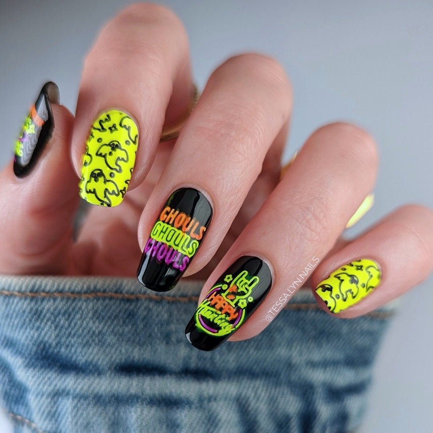 Electro-Cute: Wicked Glow (MXM088) - Nail Stamping Plate