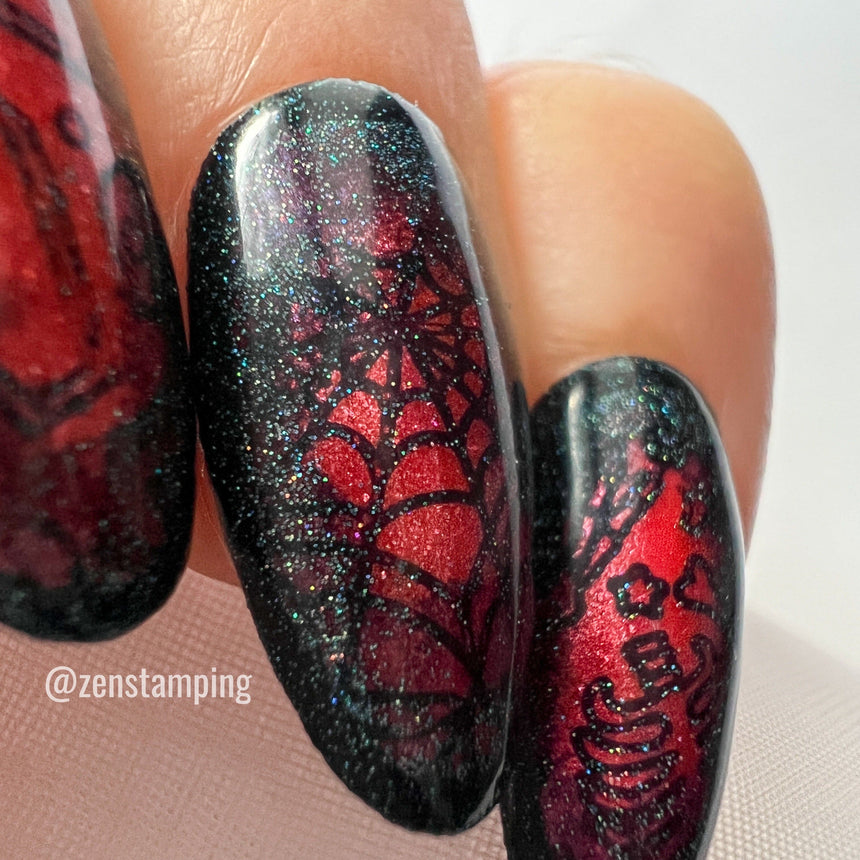 Electro-Cute: Wicked Glow (MXM088) - Nail Stamping Plate
