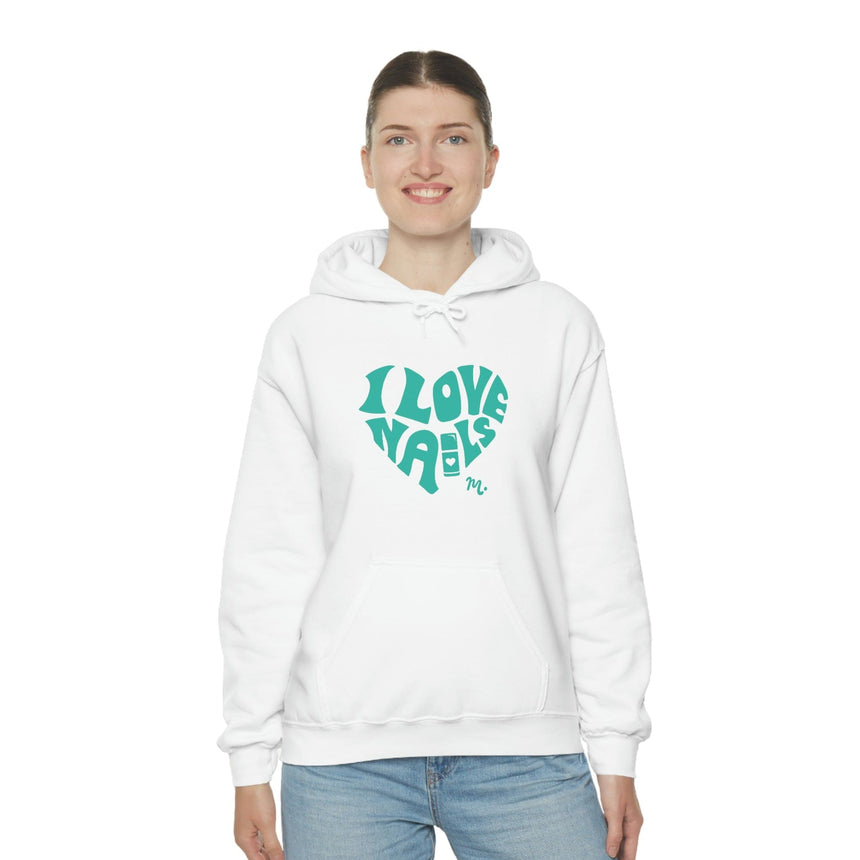 I Love Nails - Heavy Blend Hoodie Sweatshirt