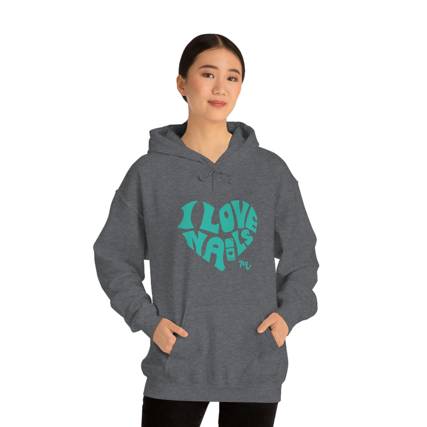 I Love Nails - Heavy Blend Hoodie Sweatshirt