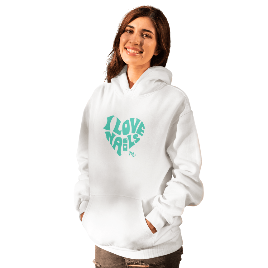 I Love Nails - Heavy Blend Hoodie Sweatshirt