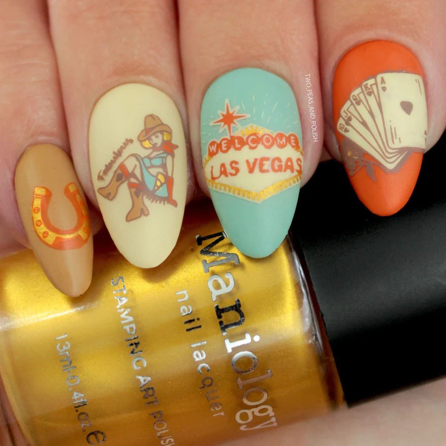 Rustic Western Cowboy Nail Art