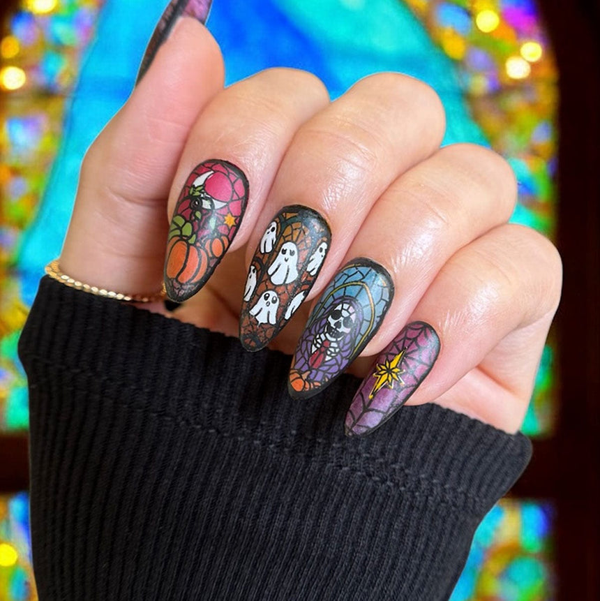Haunted Reflections: Hallowed Glass (MXM159) - Nail Stamping Plate
